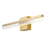 Gesto 22" Modern Contemporary 360-Degree Rotatable Iron/Seeded Acrylic Integrated LED Vanity Light