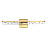 Gesto 22" Modern Contemporary 360-Degree Rotatable Iron/Seeded Acrylic Integrated LED Vanity Light