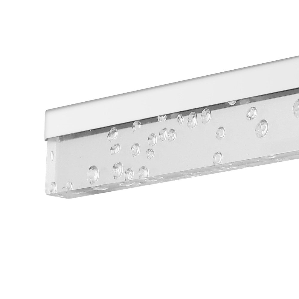 Gesto 22" Modern Contemporary 360-Degree Rotatable Iron/Seeded Acrylic Integrated LED Vanity Light