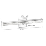 Gesto 22" Modern Contemporary 360-Degree Rotatable Iron/Seeded Acrylic Integrated LED Vanity Light