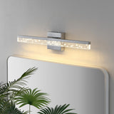 Gesto 22" Modern Contemporary 360-Degree Rotatable Iron/Seeded Acrylic Integrated LED Vanity Light