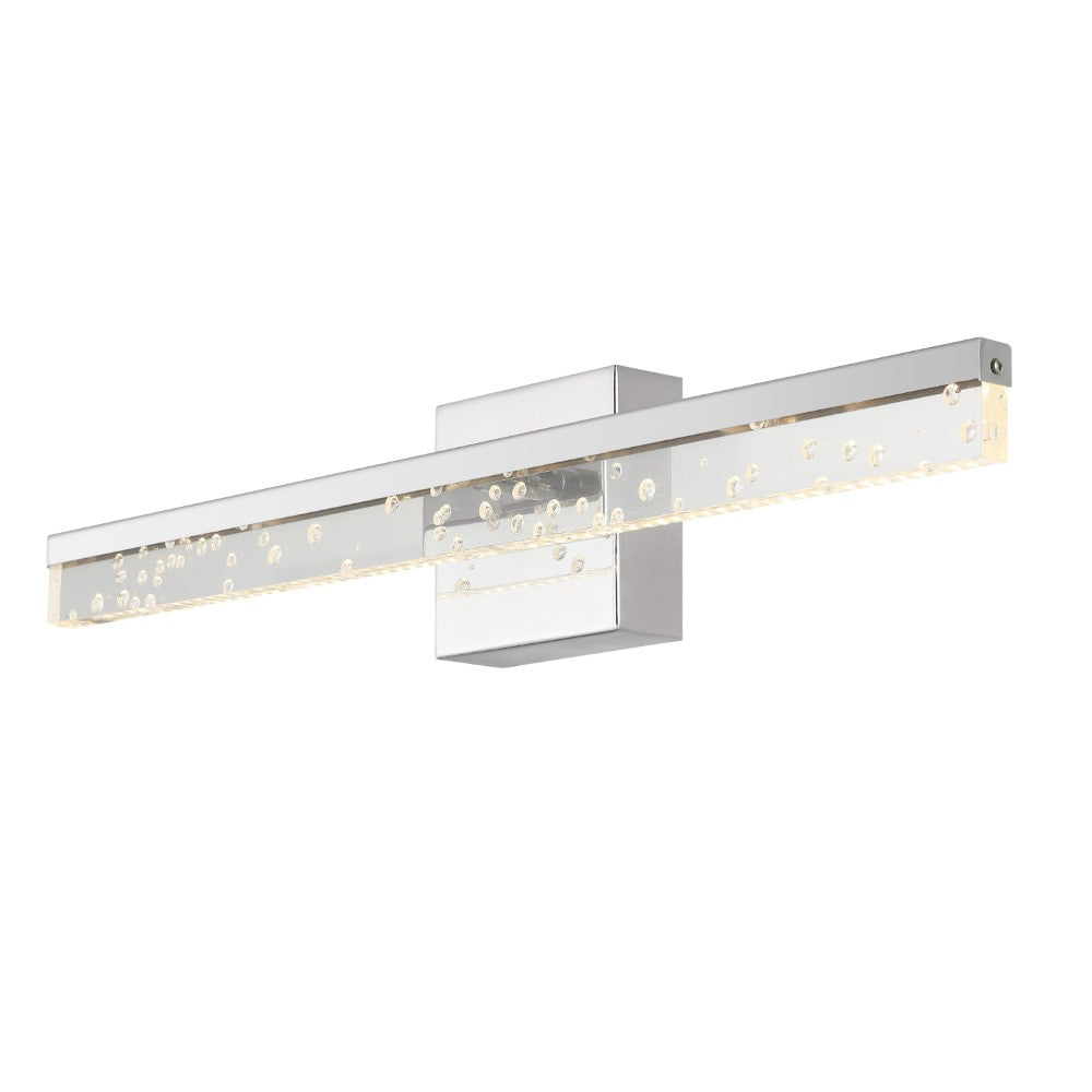 Gesto 22" Modern Contemporary 360-Degree Rotatable Iron/Seeded Acrylic Integrated LED Vanity Light