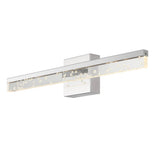 Gesto 22" Modern Contemporary 360-Degree Rotatable Iron/Seeded Acrylic Integrated LED Vanity Light