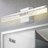 Gesto 22" Modern Contemporary 360-Degree Rotatable Iron/Seeded Acrylic Integrated LED Vanity Light