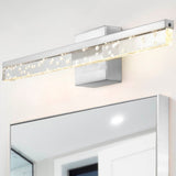 Gesto 22" Modern Contemporary 360-Degree Rotatable Iron/Seeded Acrylic Integrated LED Vanity Light