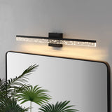 Gesto 22" Modern Contemporary 360-Degree Rotatable Iron/Seeded Acrylic Integrated LED Vanity Light