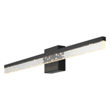 Gesto 22" Modern Contemporary 360-Degree Rotatable Iron/Seeded Acrylic Integrated LED Vanity Light