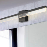 Gesto 22" Modern Contemporary 360-Degree Rotatable Iron/Seeded Acrylic Integrated LED Vanity Light