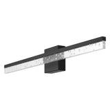 Gesto 22" Modern Contemporary 360-Degree Rotatable Iron/Seeded Acrylic Integrated LED Vanity Light