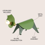 Starry 7.5" Modern Industrial Iron Triceratops LED Kids' Lamp