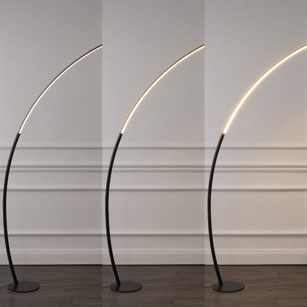 Depuley 68" Contemporary Minimalist Metal Arc Dimmable Integrated LED Floor Lamp