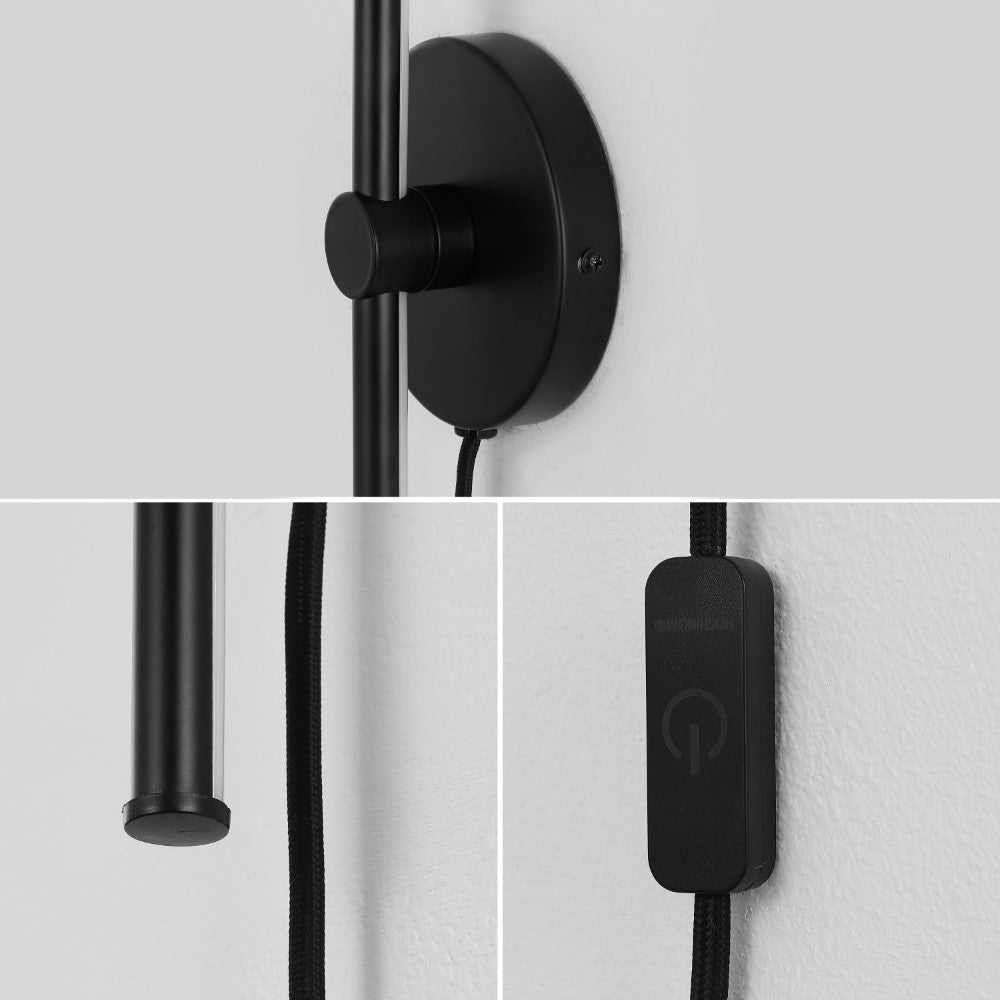 Hinkley 27.25" Modern Minimalist Iron Adjustable Bar Integrated LED Plug-In Sconce