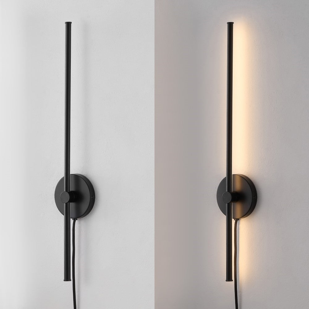 Hinkley 27.25" Modern Minimalist Iron Adjustable Bar Integrated LED Plug-In Sconce