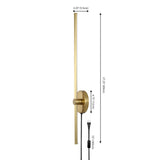 Hinkley 27.25" Modern Minimalist Iron Adjustable Bar Integrated LED Plug-In Sconce