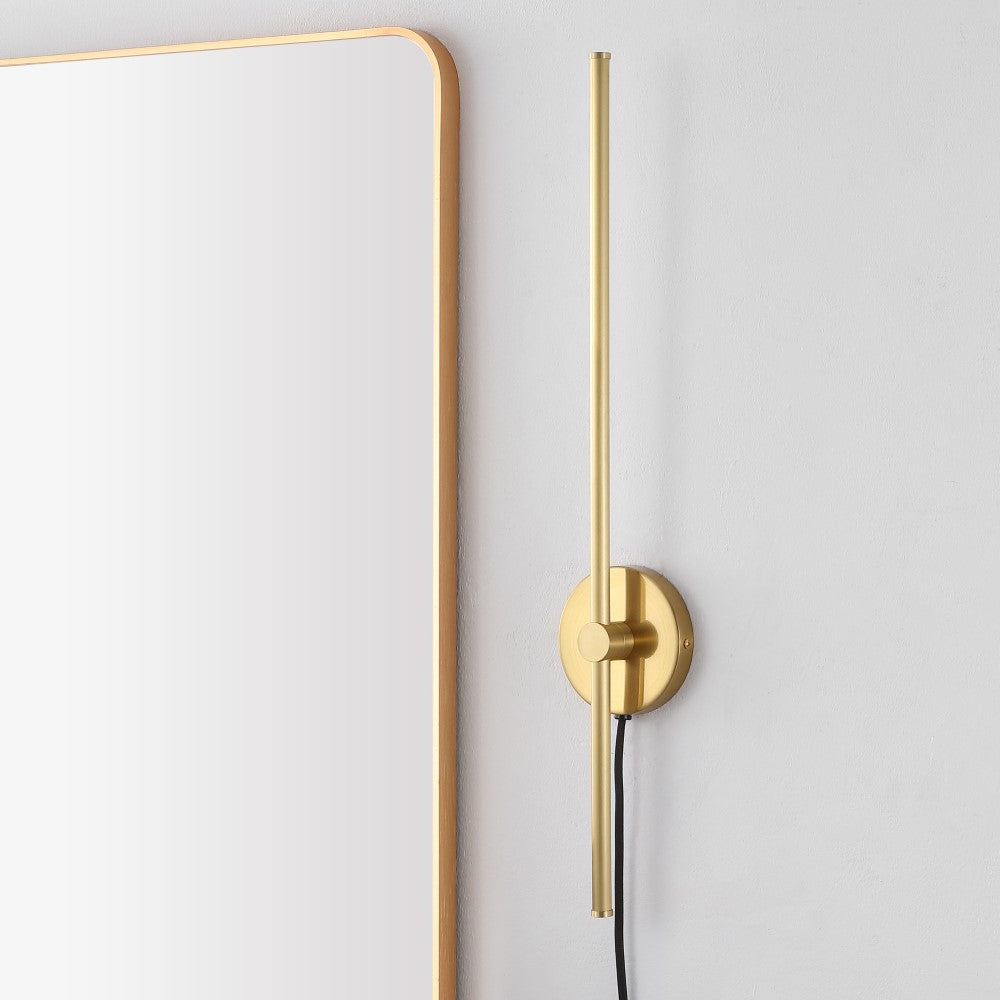 Hinkley 27.25" Modern Minimalist Iron Adjustable Bar Integrated LED Plug-In Sconce