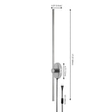 Hinkley 27.25" Modern Minimalist Iron Adjustable Bar Integrated LED Plug-In Sconce