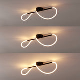 Nagla Contemporary Minimalist 360 Adjustable Silicone Neon Rope Dimmable Linear Integrated LED Flush Mount