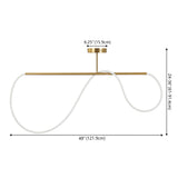 Nagla Contemporary Minimalist 360 Adjustable Silicone Neon Rope Dimmable Linear Integrated LED Flush Mount