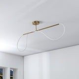 Nagla Contemporary Minimalist 360 Adjustable Silicone Neon Rope Dimmable Linear Integrated LED Flush Mount