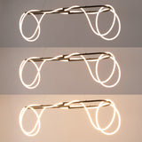 Lisette 59" Contemporary Minimalist 360 Adjustable Silicone Rope/Metal Dimmable Integrated LED Chandelier