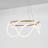 Riya 25" Contemporary Minimalist 360 Adjustable Silicone Neon Rope Dimmable Integrated LED Chandelier