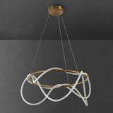 Riya 25" Contemporary Minimalist 360 Adjustable Silicone Neon Rope Dimmable Integrated LED Chandelier