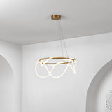Riya 25" Contemporary Minimalist 360 Adjustable Silicone Neon Rope Dimmable Integrated LED Chandelier