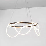 Riya 25" Contemporary Minimalist 360 Adjustable Silicone Neon Rope Dimmable Integrated LED Chandelier