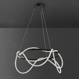 Riya 25" Contemporary Minimalist 360 Adjustable Silicone Neon Rope Dimmable Integrated LED Chandelier