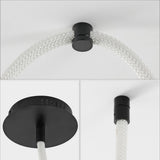 Serafina 55" Contemporary Minimalist 360 Adjustable Silicone Neon Rope Dimmable Linear Integrated LED Flush Mount