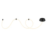 Serafina 55" Contemporary Minimalist 360 Adjustable Silicone Neon Rope Dimmable Linear Integrated LED Flush Mount