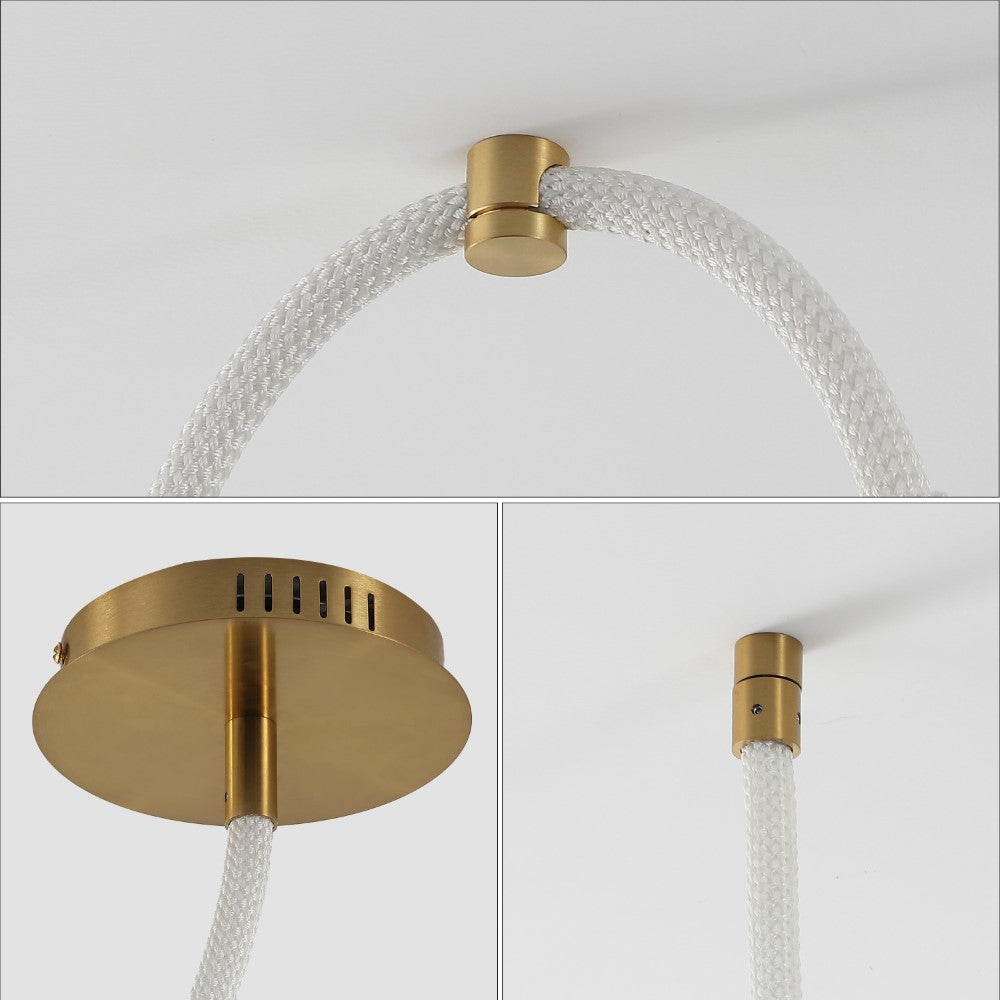 Serafina 62" Contemporary Minimalist 360 Adjustable Silicone Neon Rope Dimmable Linear Integrated LED Flush Mount