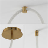 Serafina 62" Contemporary Minimalist 360 Adjustable Silicone Neon Rope Dimmable Linear Integrated LED Flush Mount
