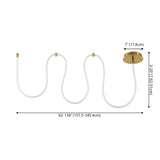 Serafina 62" Contemporary Minimalist 360 Adjustable Silicone Neon Rope Dimmable Linear Integrated LED Flush Mount