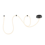 Serafina 62" Contemporary Minimalist 360 Adjustable Silicone Neon Rope Dimmable Linear Integrated LED Flush Mount