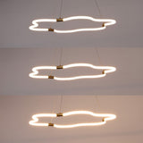 Jarpi 31.5" Contemporary Minimalist Metal/Acrylic Adjustable Dimmable Cloud Integrated LED Chandelier