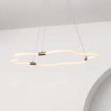 Jarpi 31.5" Contemporary Minimalist Metal/Acrylic Adjustable Dimmable Cloud Integrated LED Chandelier