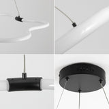 Jarpi 31.5" Contemporary Minimalist Metal/Acrylic Adjustable Dimmable Cloud Integrated LED Chandelier