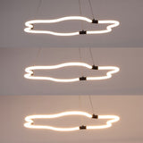 Jarpi 31.5" Contemporary Minimalist Metal/Acrylic Adjustable Dimmable Cloud Integrated LED Chandelier