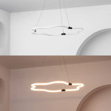 Jarpi 31.5" Contemporary Minimalist Metal/Acrylic Adjustable Dimmable Cloud Integrated LED Chandelier