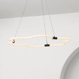 Jarpi 31.5" Contemporary Minimalist Metal/Acrylic Adjustable Dimmable Cloud Integrated LED Chandelier