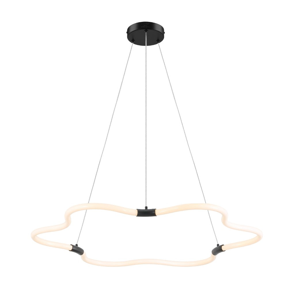 Jarpi 31.5" Contemporary Minimalist Metal/Acrylic Adjustable Dimmable Cloud Integrated LED Chandelier