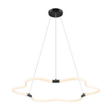 Jarpi 31.5" Contemporary Minimalist Metal/Acrylic Adjustable Dimmable Cloud Integrated LED Chandelier