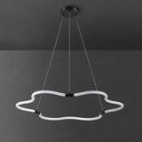 Jarpi 31.5" Contemporary Minimalist Metal/Acrylic Adjustable Dimmable Cloud Integrated LED Chandelier