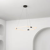 Jarpi 31.5" Contemporary Minimalist Metal/Acrylic Adjustable Dimmable Cloud Integrated LED Chandelier
