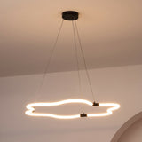 Jarpi 31.5" Contemporary Minimalist Metal/Acrylic Adjustable Dimmable Cloud Integrated LED Chandelier