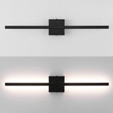 Shrut 28" Modern Minimalist Indoor/Outdoor Metal 350-Degree Rotatable Dimmable Integrated LED Wall Sconce
