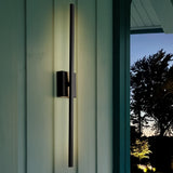 Shrut 28" Modern Minimalist Indoor/Outdoor Metal 350-Degree Rotatable Dimmable Integrated LED Wall Sconce