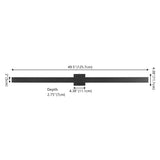 Junipe  49.5" Modern Minimalist Indoor/Outdoor Metal 350-Degree Rotate Dimmable Integrated Linear LED Wall Sconce