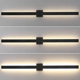 Junipe  49.5" Modern Minimalist Indoor/Outdoor Metal 350-Degree Rotate Dimmable Integrated Linear LED Wall Sconce